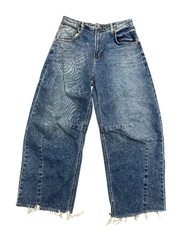 Durable Work HatsJeans Wide Leg By Just Black In Blue Denim, Size: 4