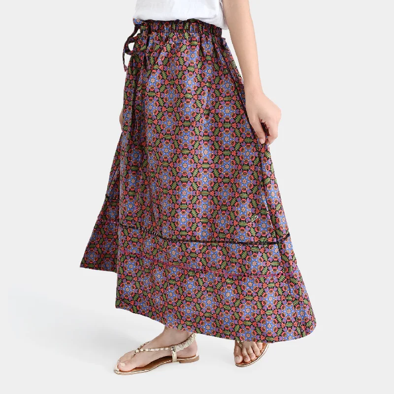 Men's Button-Fly Pants for a Traditional TouchGirls Cotton Poplin Long Skirt Shrimp-Multi