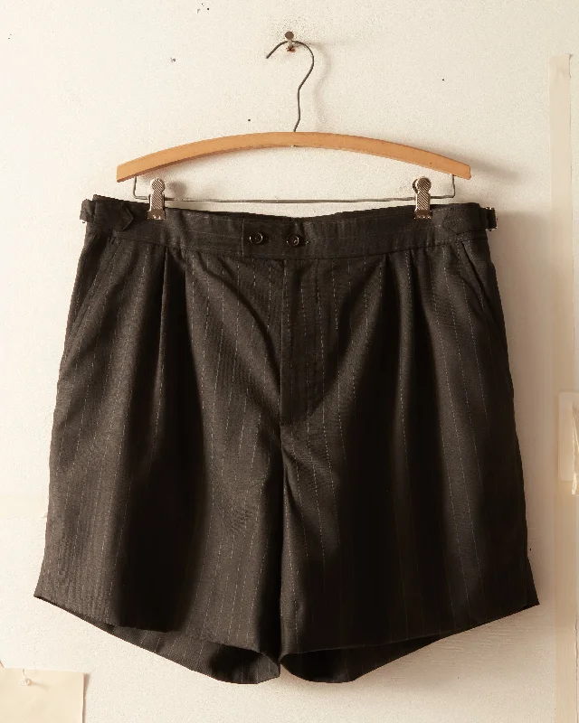 Men's Pants with Appliqué DetailsBar Wool Shorts - 36