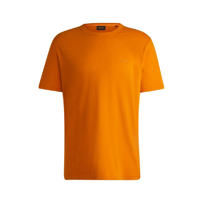 Men's Shirts with Raw-Edge HemlinesRegular-fit T-shirt in slub cotton with logo detail