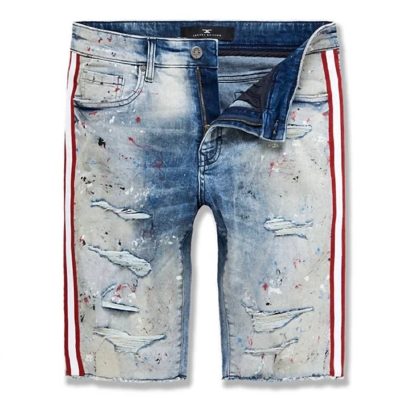 Men's Bike Shorts for CyclingMen's Sparta Striped Denim Short In South Beach
