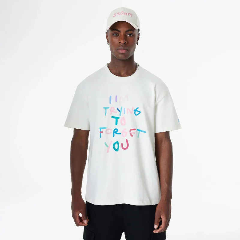 Men's Shirts with Patchwork PatternsRicardo Luévanos x New Era White T-Shirt