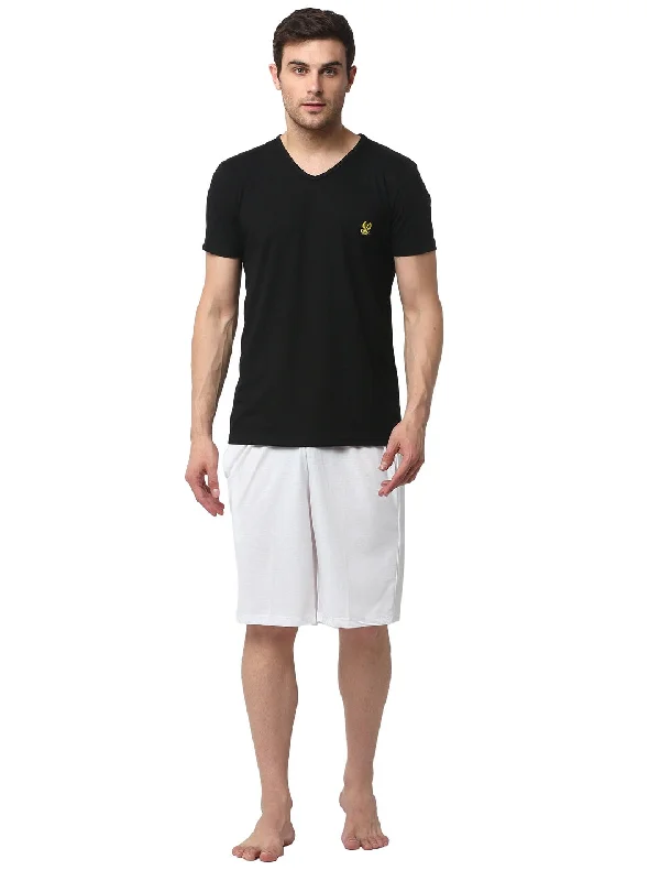 Mack Jonney Black White Night Suit For Men's