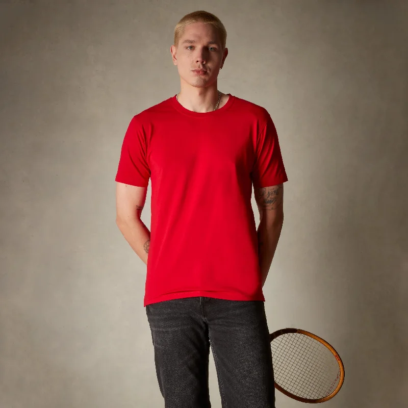Warm Men's Fleece-Lined TopsMen's Crew Neck T-Shirt