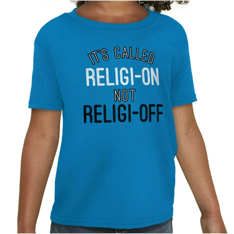 Men's Geometric Print Shirts for a Modern TwistReligi-on Not Religi-off Youth T Shirt