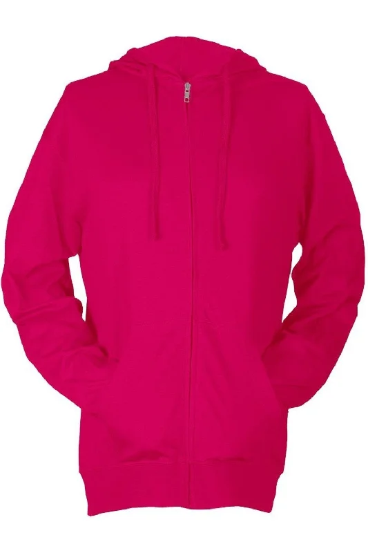 Men's Shirts with Appliquéd SleevesTultex Unisex Beach Full-Zip Hooded Long Sleeve T-Shirt