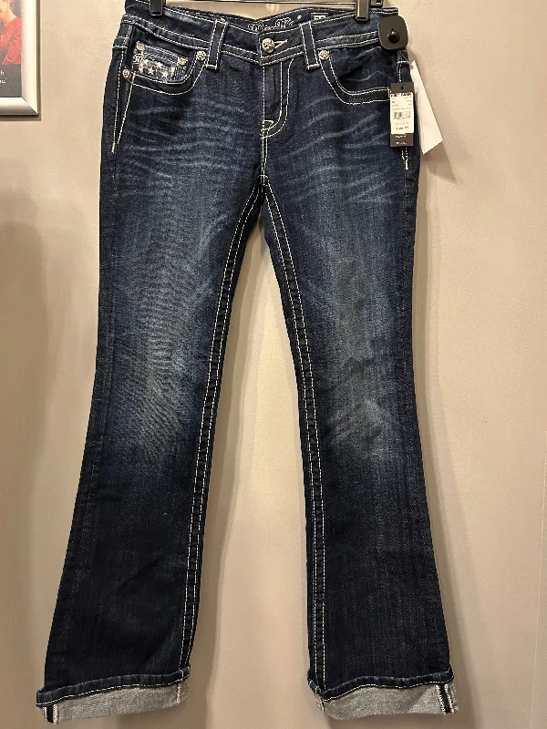 Retro Baseball CapsJeans Boot Cut By Miss Me In Blue Denim, Size: 6