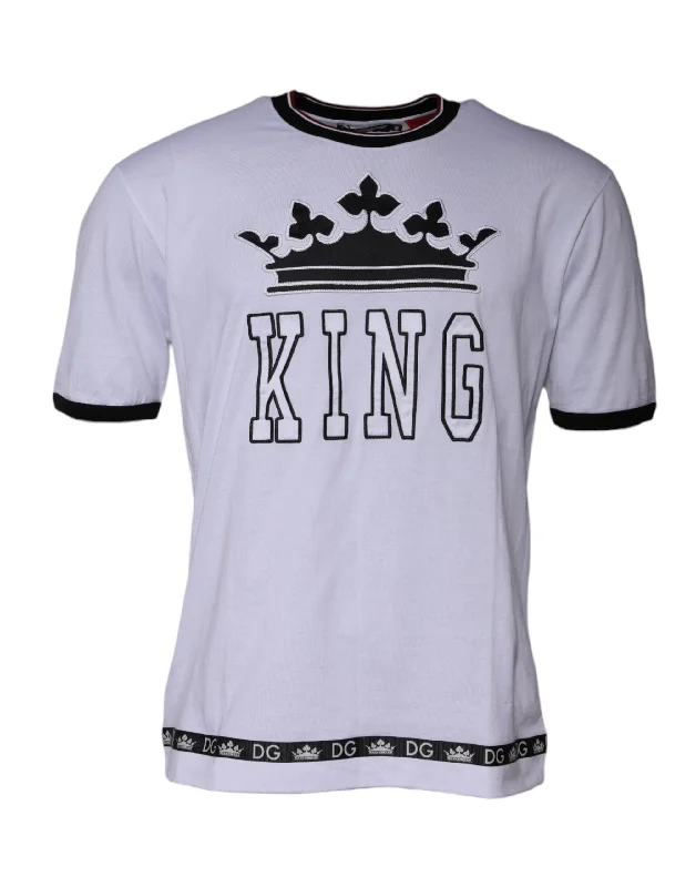Men's Shirts for Outdoor ActivitiesDolce & Gabbana  Jersey Crew Neck Short Sleeves Men's T-shirt