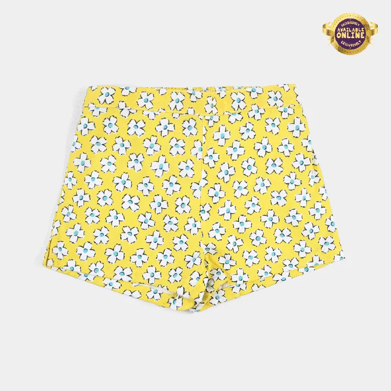 Men's Drawstring Pants for AdjustabilityGirls PC Short Small Flower-Yellow