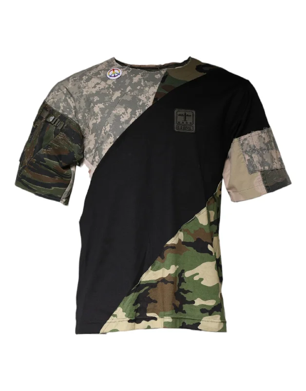 Men's Shirts for HuntingDolce & Gabbana multi Camouflage Cotton Round Neck Men's T-shirt (Pre-Owned)