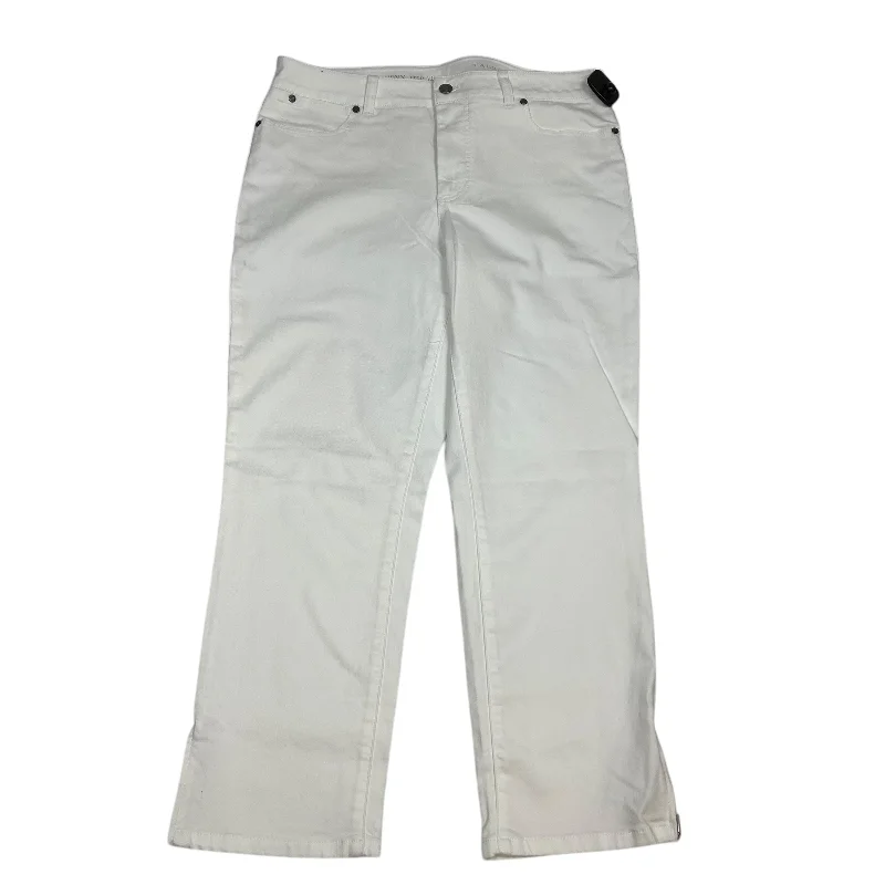 Youth Baseball HatsJeans Cropped By Talbots In White Denim, Size: 12