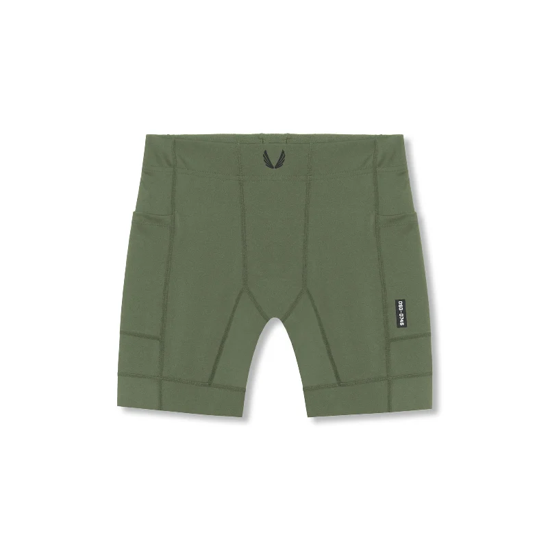 Men's Bike Shorts for Cycling0746. WarpFlexx™ Side Pocket 1/2-Length Legging - Olive