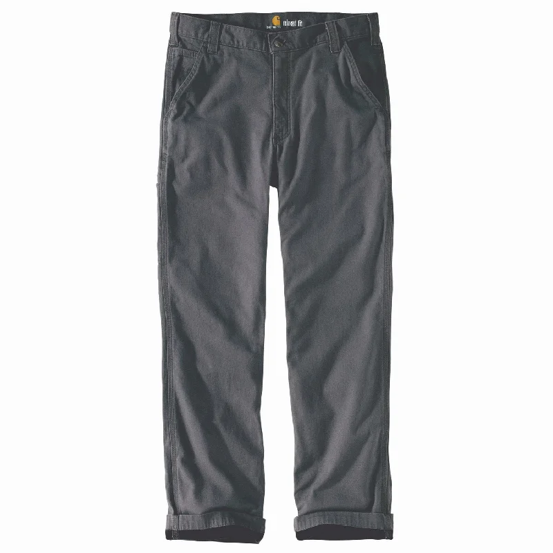 Men's Pants with Graphic PrintsCarhartt Men's Rigby Flannel-Lined Dungaree_Gravel