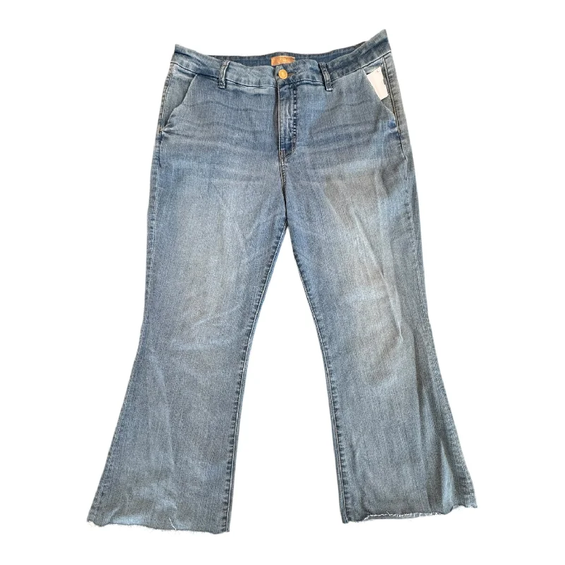 Waterproof Work HatsJeans Wide Leg By Kut In Blue Denim, Size:16