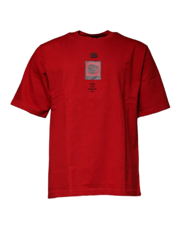Men's Dressy Shirts for Formal EventsDolce & Gabbana  DG Eye Cotton Crew Neck Men's T-shirt