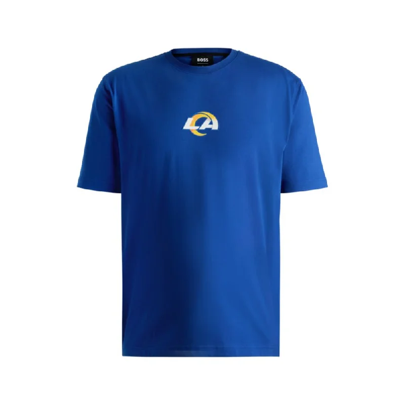 Men's Shirts with Short PlacketsBOSS x NFL stretch-cotton T-shirt with special branding