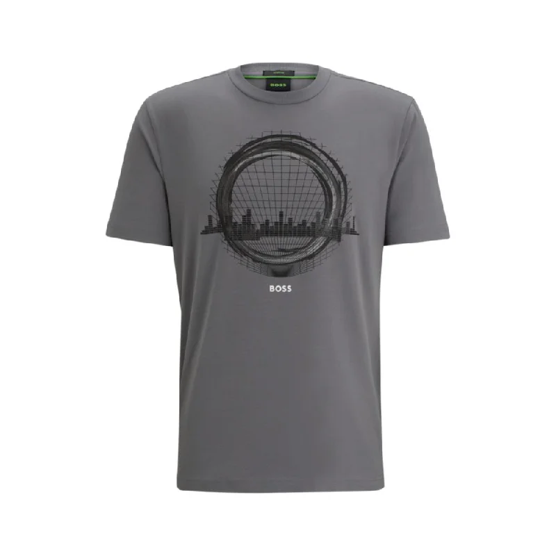 Men's Shirts with Custom MonogramsStretch-cotton regular-fit T-shirt with seasonal artwork