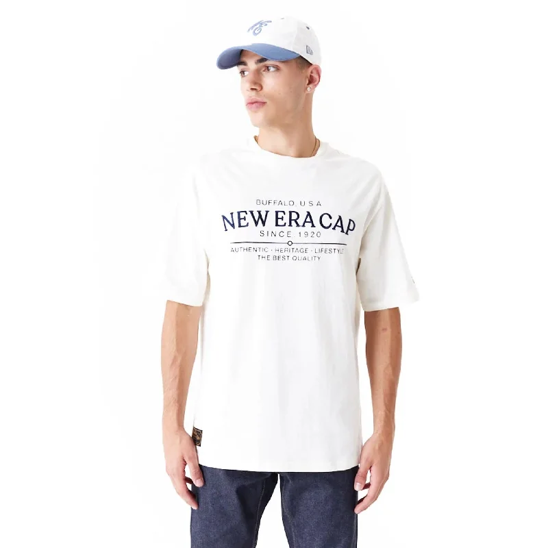 Men's Shirts with Pocket SquaresNew Era Graphic White Oversized T-Shirt