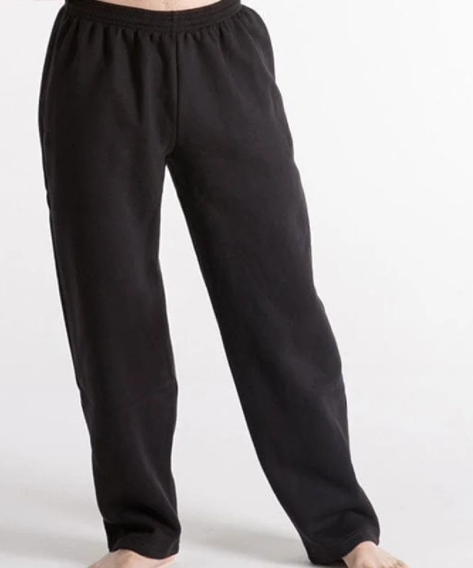 Men's Pants with Patch PocketsFleece Short Men's Sweatpants - Relaxed Fit - Black Navy and Heathered Graphite Colors Available