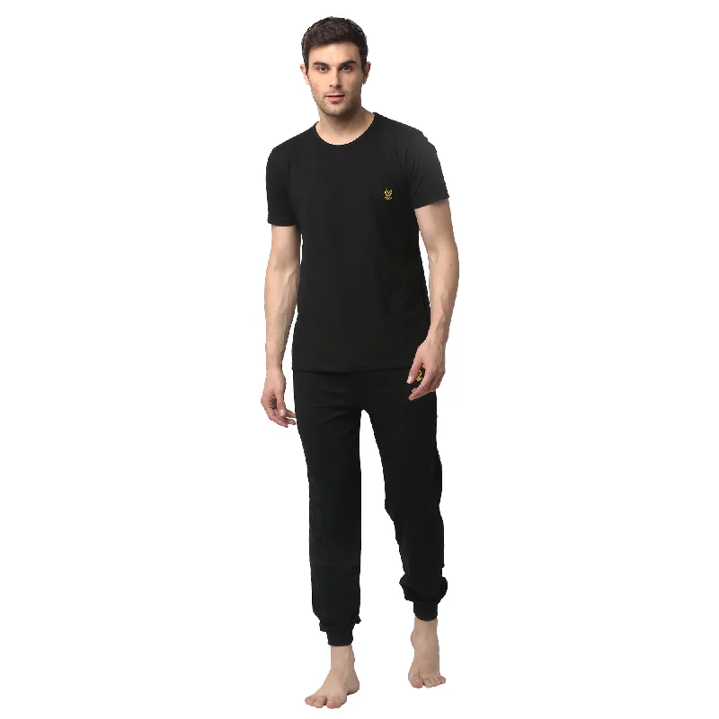 Mack Jonney Black Night Suit For Men's