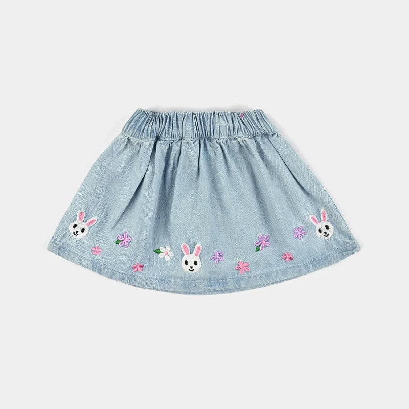 Men's Patterned Pants with Camouflage PrintsInfant Girls Denim Skirt Cherry And Bunny-LT.Blue