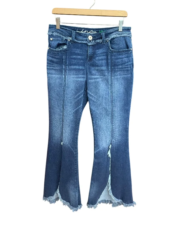 Relaxed Fisherman HatsJeans Flared By Inc In Blue Denim, Size: 10