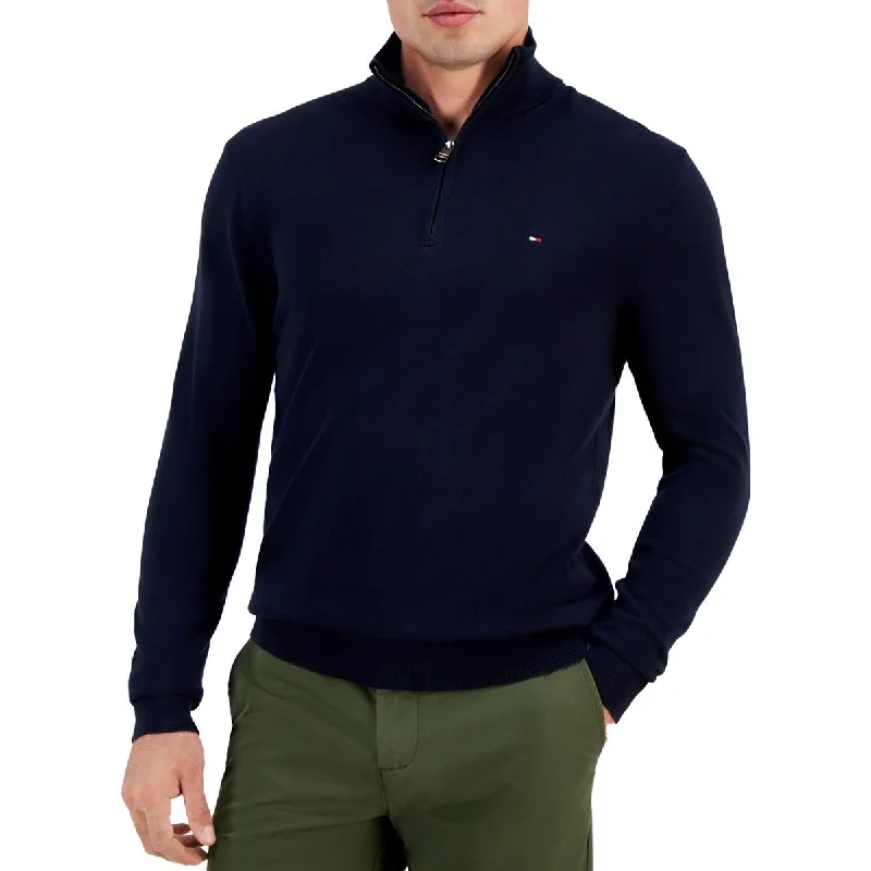 Mens Logo Knit Pullover Sweater