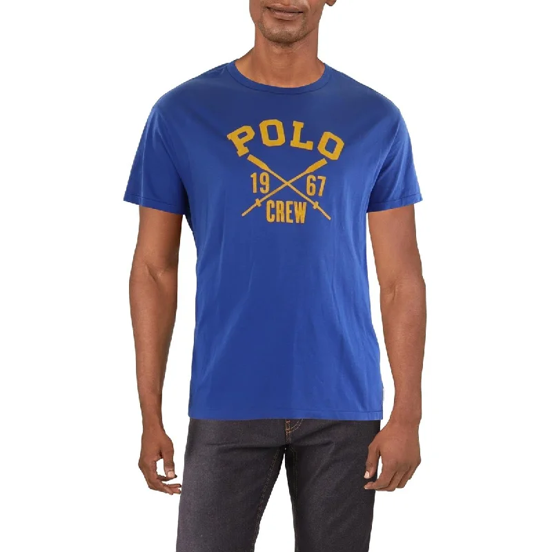 Men's Shirts with Appliqué DetailsMens Cotton Printed Graphic T-Shirt