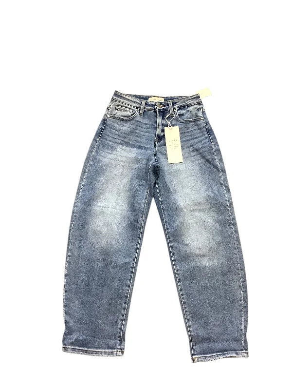Plain Beanie CapsJeans Wide Leg By Risen In Blue Denim, Size: 0