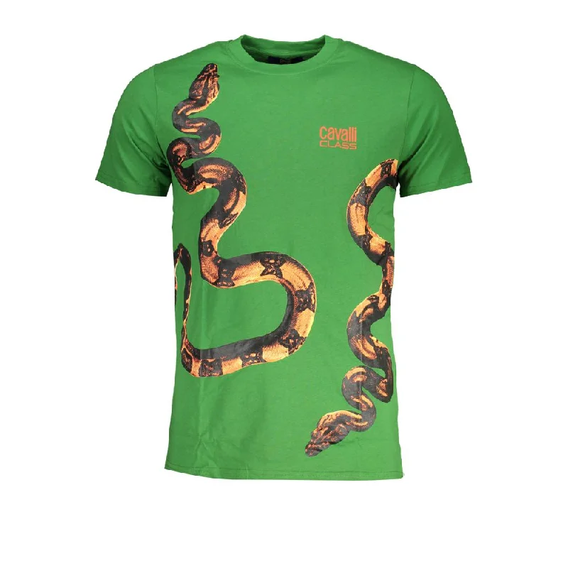 Men's Shirts with Double-Breasted DesignsCavalli Class  Cotton Men's T-Shirt