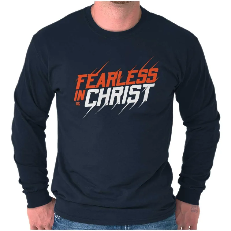 Men's Striped Shirts for a Maritime TwistFearless in Christ Long Sleeve T Shirt
