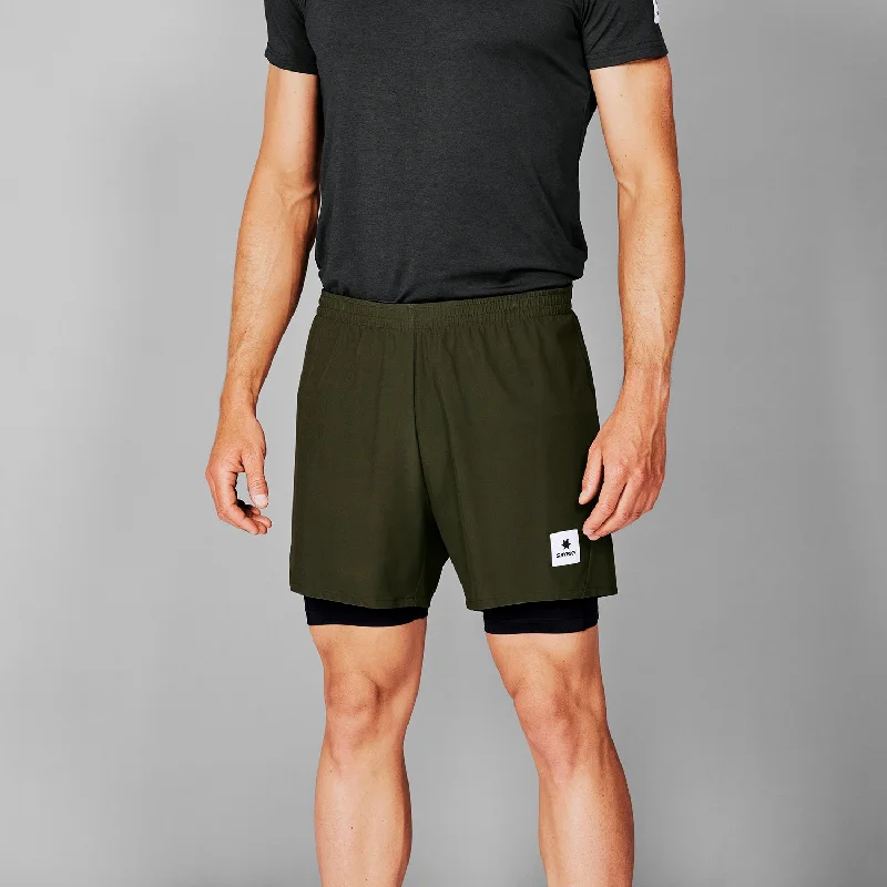 Men's Patterned Pants with Geometric Designs2 in 1 Pace Shorts 5''