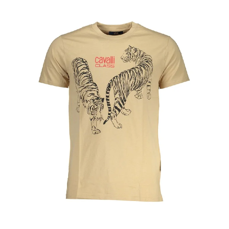 Men's Shirts with Geometric PatternsCavalli Class  Cotton Men's T-Shirt
