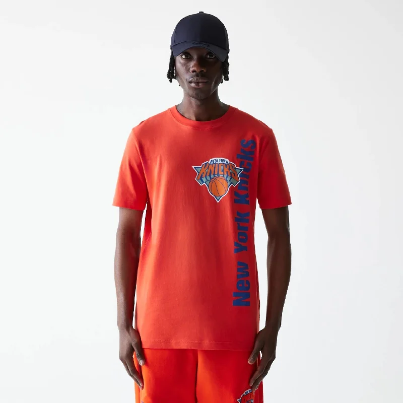 Men's Shirts with Embroidered DesignsNew York Knicks NBA City Edition Orange T-Shirt