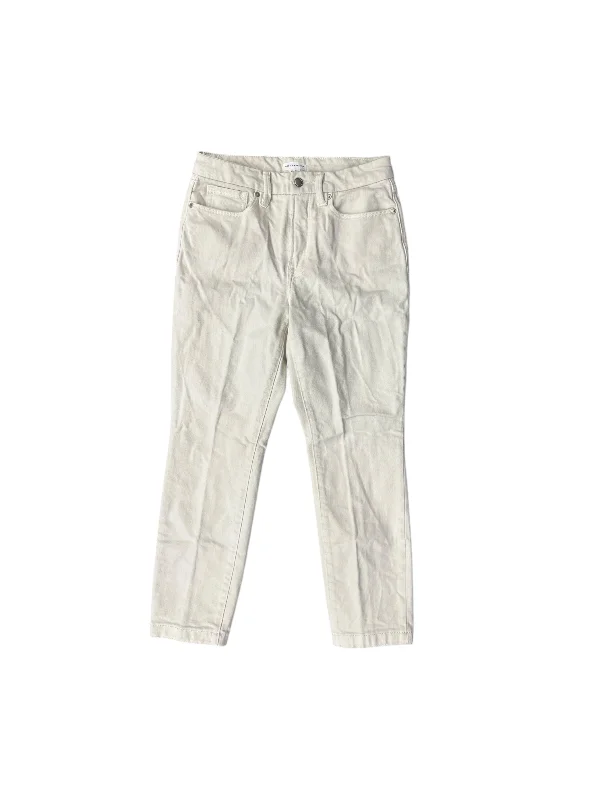 Warm Woolen HatsJeans Straight By Good American In Cream, Size: 6