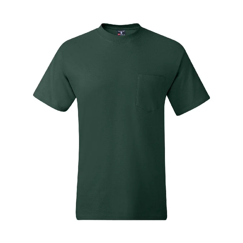 Men's Shirts with Contrast StitchingHanes Beefy-T Pocket T-Shirt