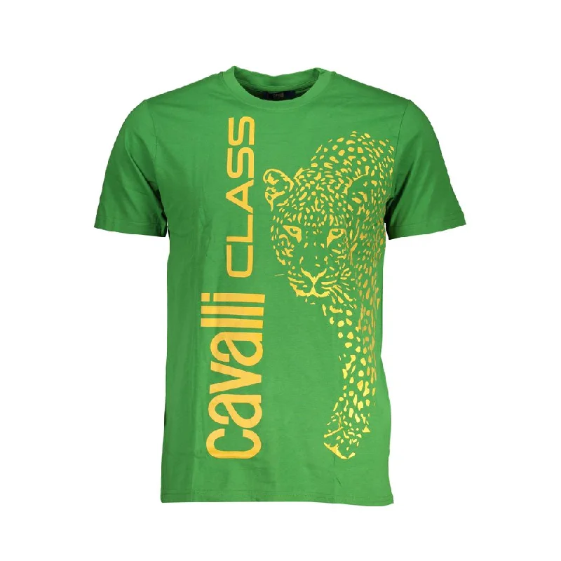 Men's Shirts with Convertible CollarsCavalli Class  Cotton Men's T-Shirt