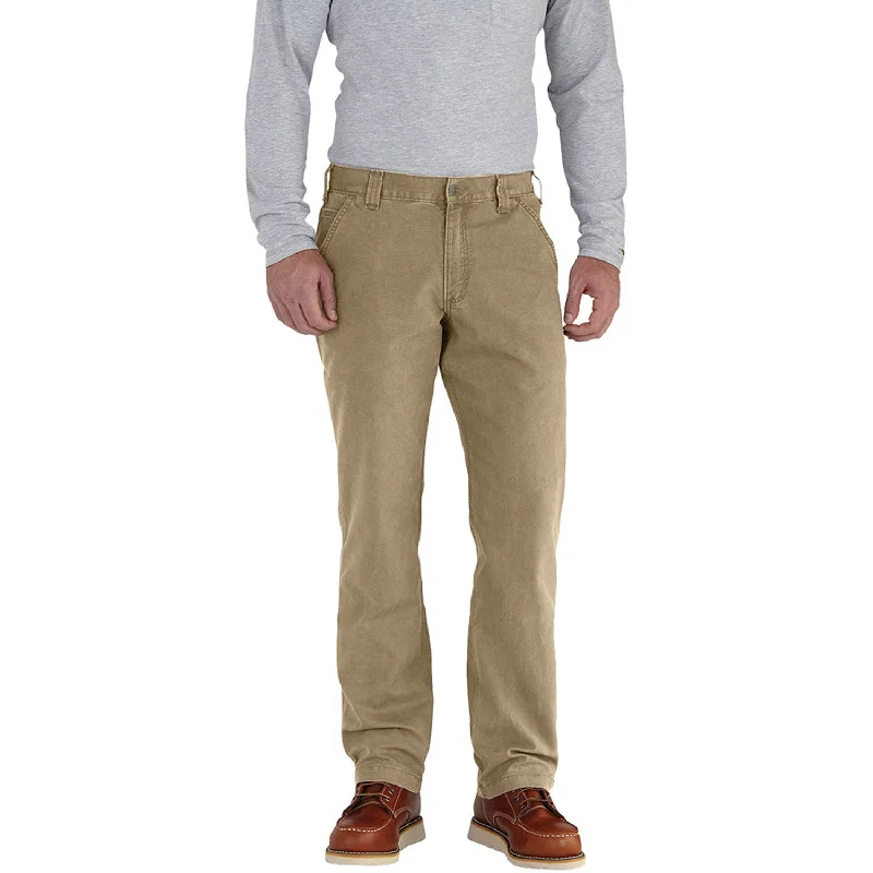 Lightweight Men's Linen PantsCarhartt Men's Rugged Flex® Rigby Dungaree_Dark Khaki