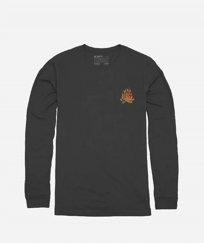 Men's Shirts with Barrel CuffsMen's Warm Up Long Sleeve Tee In Black