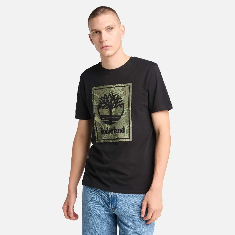 Men's Shirts with Spread CollarsMen's Stack Logo Camo Short-Sleeve T-Shirt