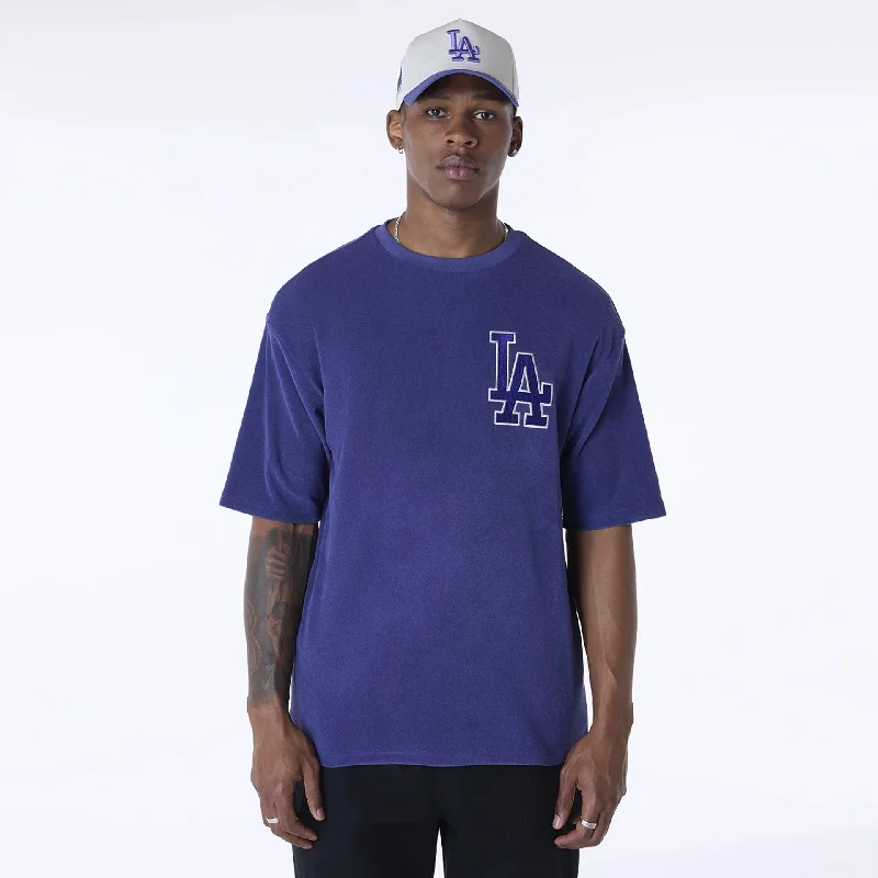 Men's Shirts with Adjustable CuffsLA Dodgers MLB Towelling Dark Blue Oversized T-Shirt