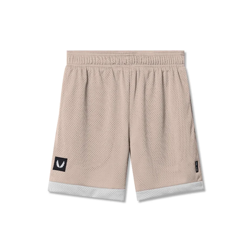 Men's Patterned Pants with Camouflage Prints0795. SilverPlus™ Mesh Reversible Short  - Beige/White