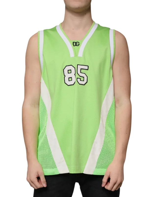 Men's Shirts with Logo EmbossmentsDolce & Gabbana  Polyester Jersey Sleeveless Men's T-shirt