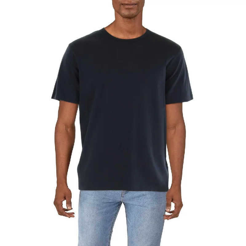 Men's Shirts with Single-Breasted DesignsMens Cotton Crewneck T-Shirt