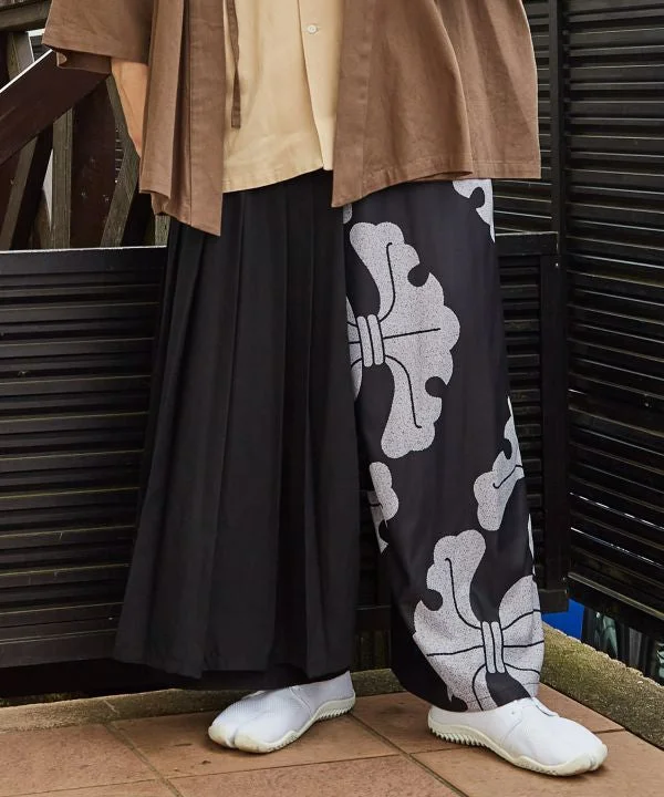 Men's Pants with Flat-Front DesignsMONDORI - Men's Hakama Like Pants