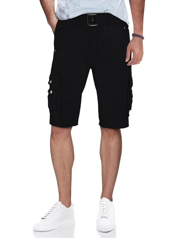 Men's Pants with Button-Down PocketsMens Snap Detail K Cargo Shorts