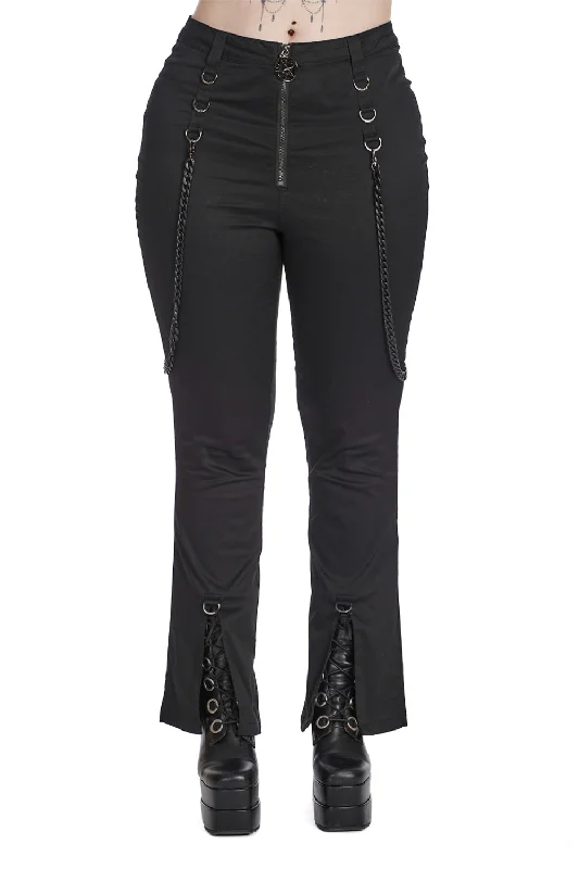 Men's Pants with Back PocketsRebel Heart Flare Trousers