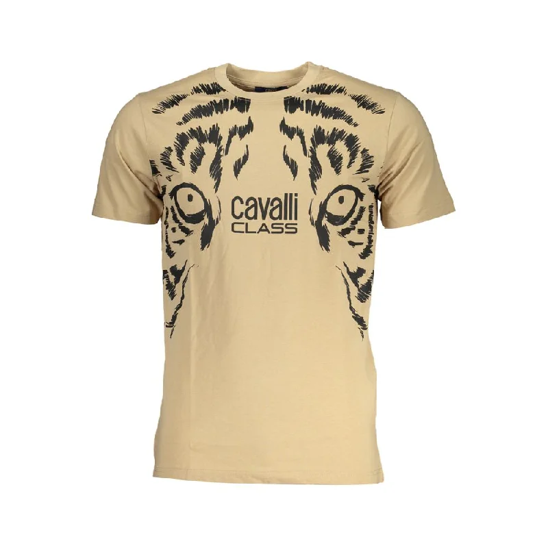 Men's Shirts with Appliquéd SleevesCavalli Class  Cotton Men's T-Shirt