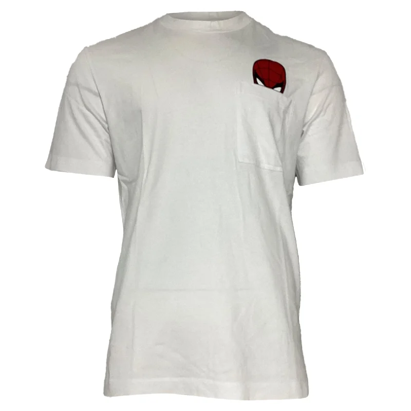 Men's Casual Shirts for Everyday WearMoncler Spider-Man Motif T-Shirt in White Cotton
