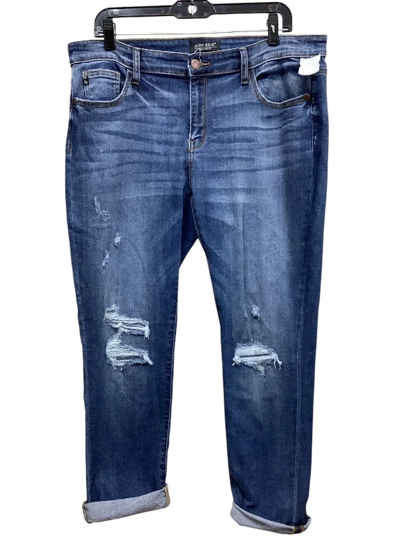 Quilted Beanies for Cold WeatherJeans Boyfriend By Judy Blue In Blue Denim, Size: 14